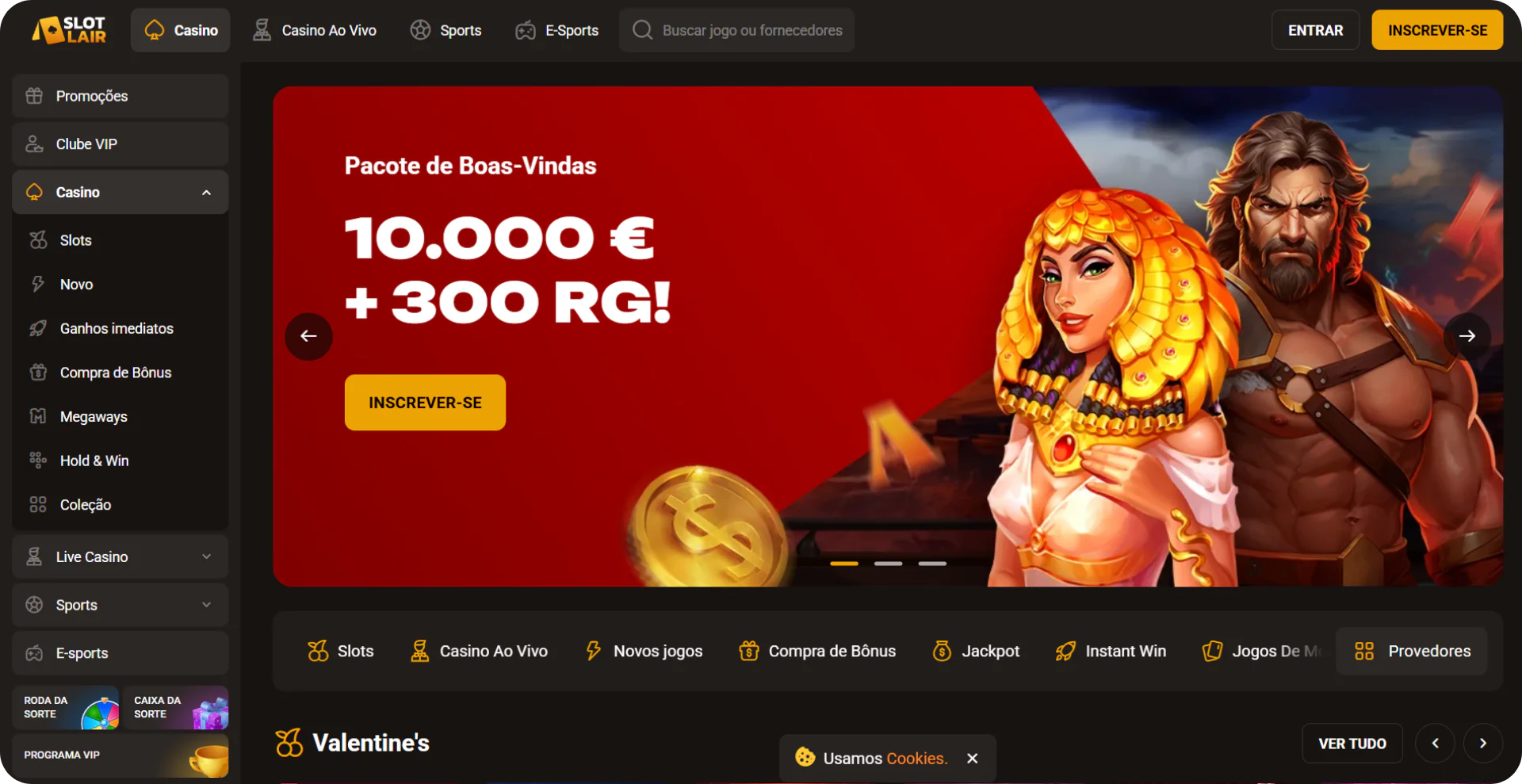 SlotLair casino sem KYC Portugal