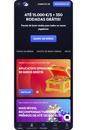 spinaura casino bonuses section showing welcome offers and free spins promotions