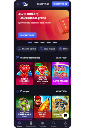 spinaura casino homepage interface in Portuguese with featured games