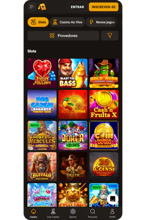 SlotLair casino slots section with featured slot games