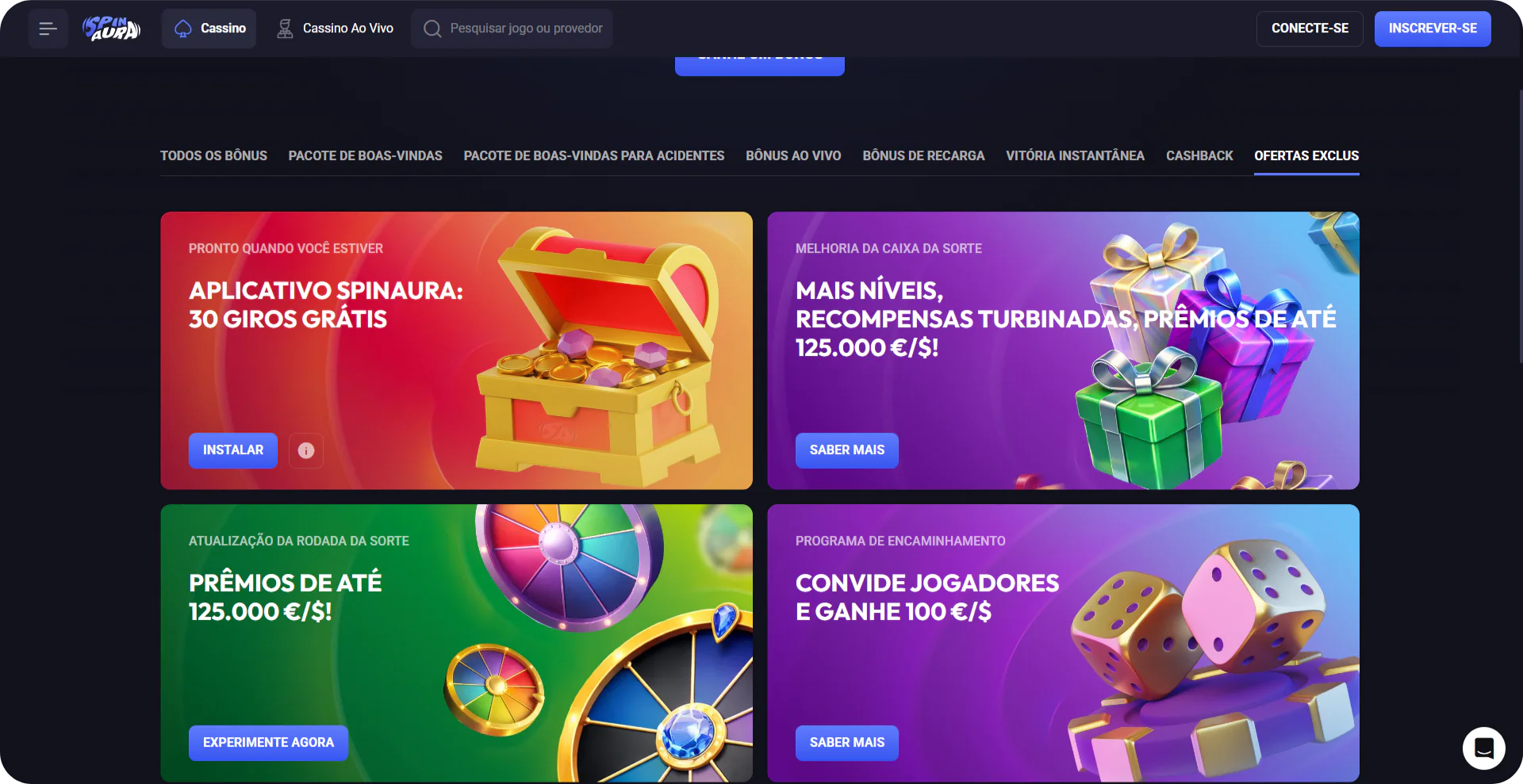 Spinaura ofertas exclusivas VIP Portugal